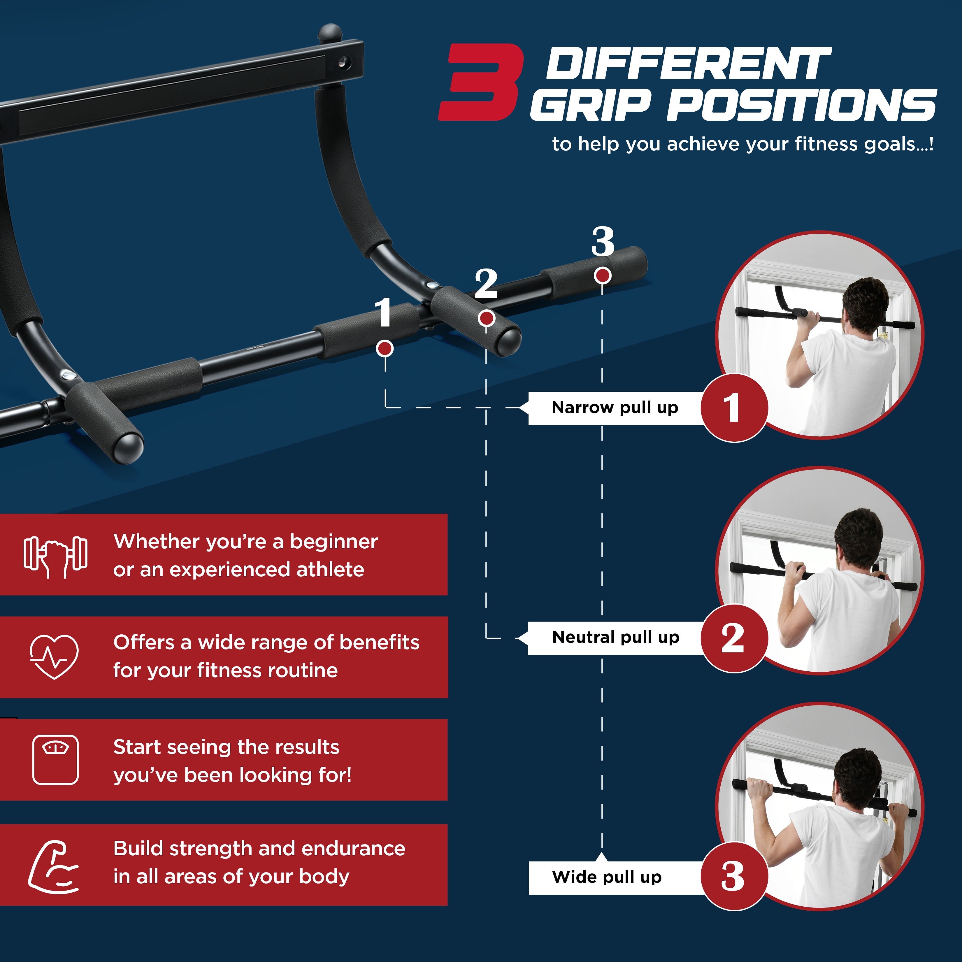 Doorway Pull-Up Bar – No Screws. Just Gains.