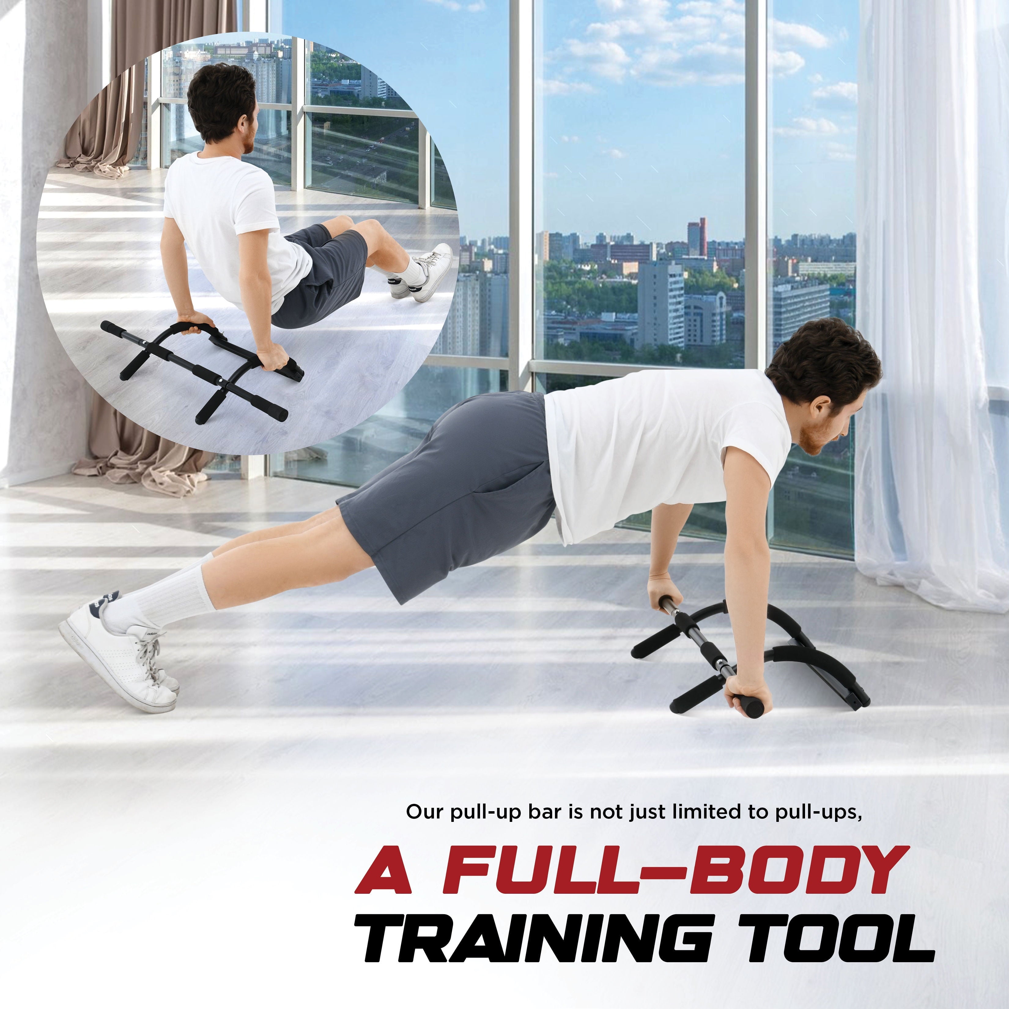 Doorway Pull-Up Bar – No Screws. Just Gains.