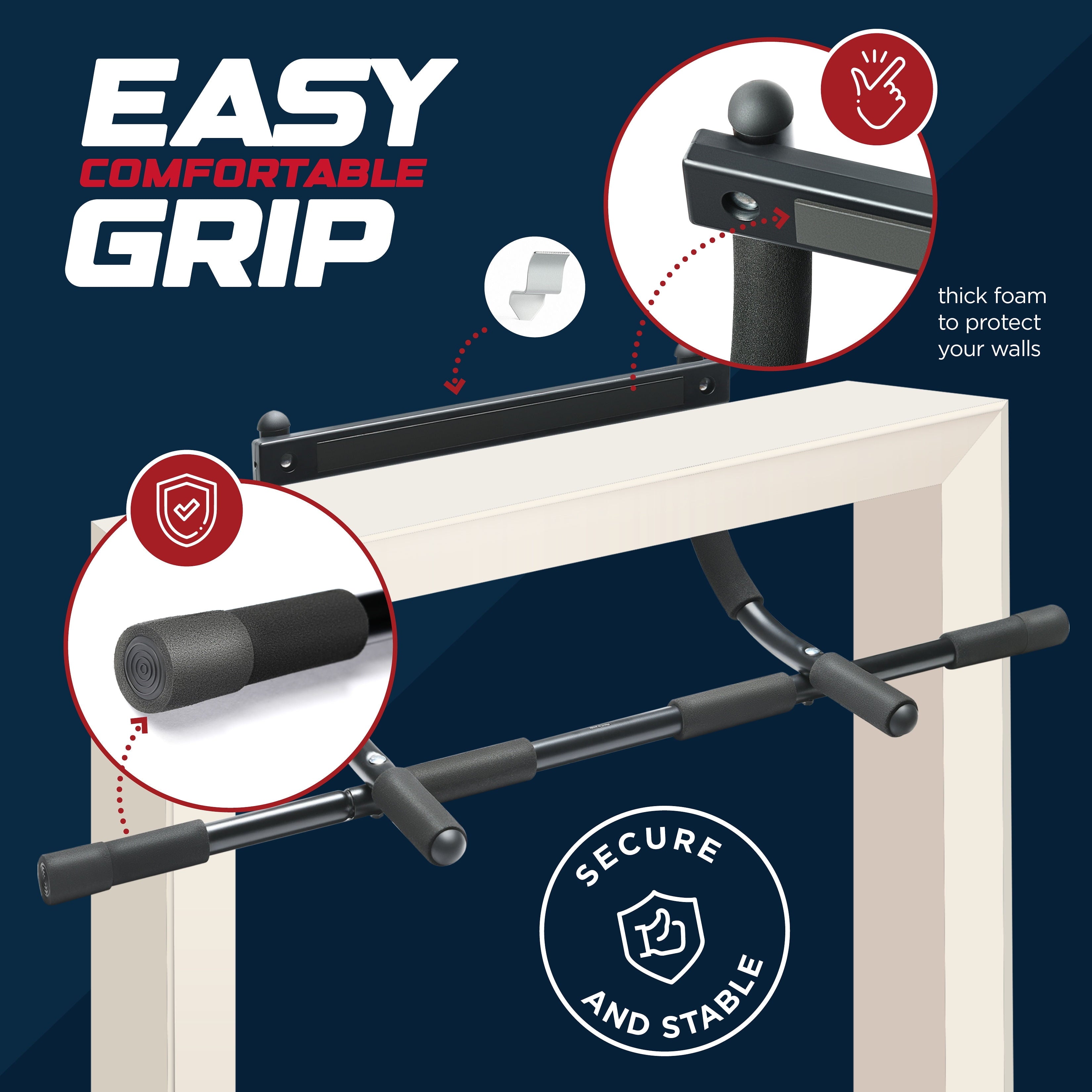 Doorway Pull-Up Bar – No Screws. Just Gains.