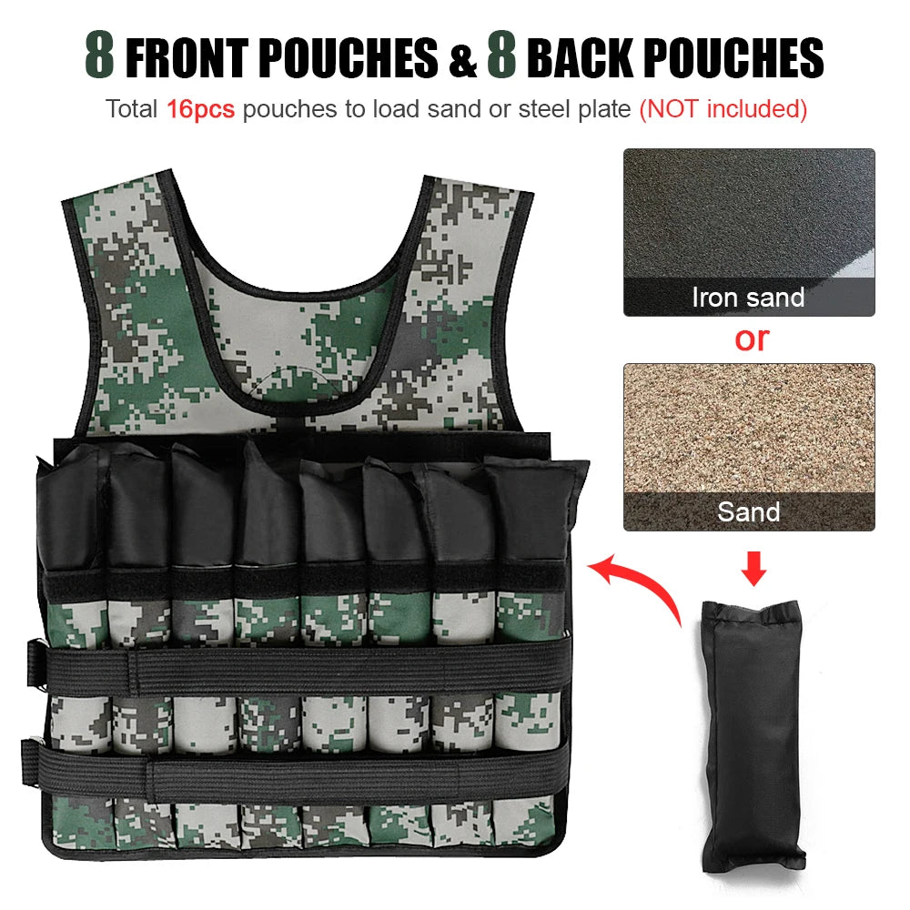Adjustable Weighted Vest – 15kg / 20kg / 35kg / 50kg